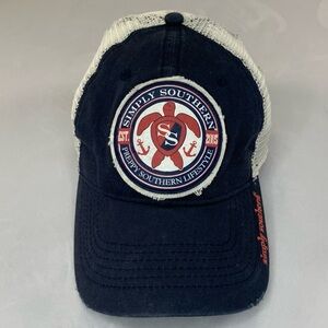 Simply‎ Southern Summer Baseball Cap Sun Protection Turtle SS & Embordered Logo